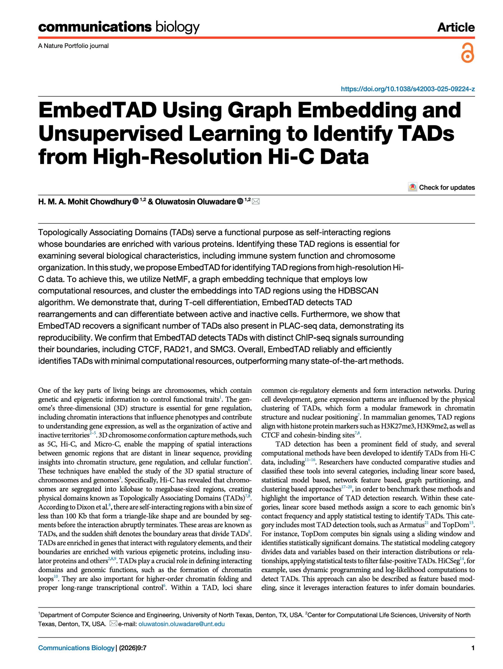EmbedTAD